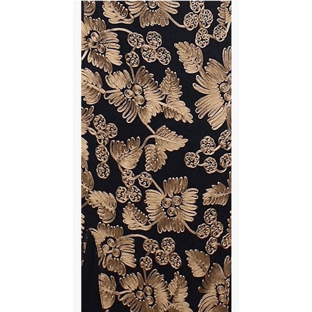 Alex Evenings Black and Gold Lace Maxi Dress - Picture 8 of 15